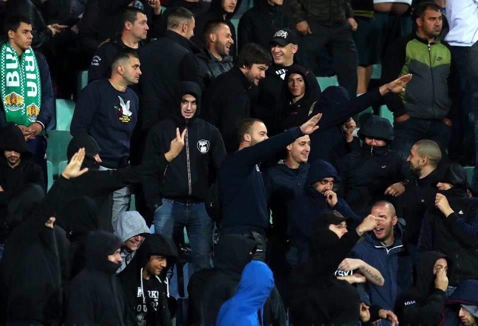 Bulgarian fans during their game v England